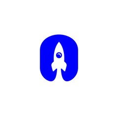 letter o rocket vector eps
