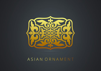 Islamic ornament vector, persian motiff. Asian floral designs. Abstract Asian elements of the national pattern of the ancient nomads of the Kazakhs, Kyrgyz, Mongols, Tatars, Uzbeks, Tajiks and other