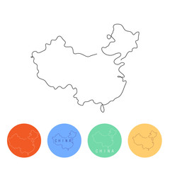 One line China design silhouette. Hand drawn minimalism style vector illustration.