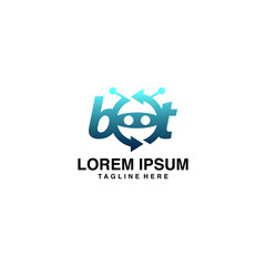 Robot Head Logo Vector Illustration Icon