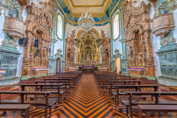 Obraz premium Sao Francisco de Assis Church, Interior, Sao Joao del Rey, Minas Gerais, Brazil