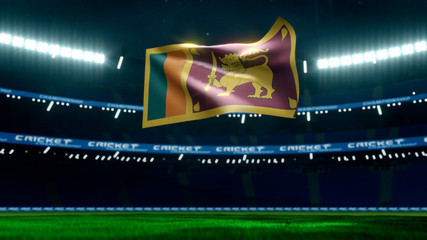 Sri Lanka flag incricket stadium
