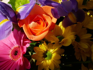 Fototapeta na wymiar Colourful Flower Bouquet