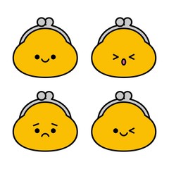 財布の表情セット