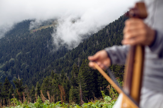 Turkey, Rize, Pokut Plateau, Turkish String Instrument