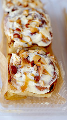 Home baking cinnamon rolls with sugar and spice sweet glazed and closeup for your happy tummy yummy food and snacks