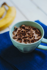 Chocolate air mousse with chocolate chips - 372256092