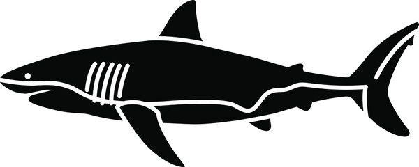 An icon illustration of a Great White Shark
