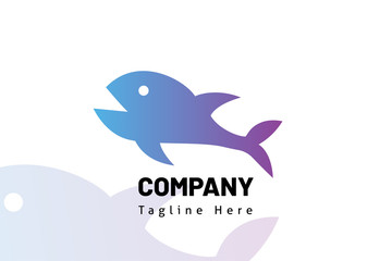 logo fish icon illustration gradient