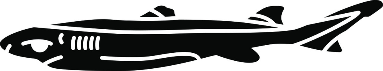 An icon illustration of a Dwarf Lantern Shark © Tom