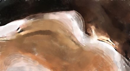 Modern art. Colorful contemporary artwork. Color strokes of paint. Brushstrokes on abstract background. Brush painting.