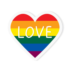 Fototapeta premium love heart LGBT flag concept - vector illustration