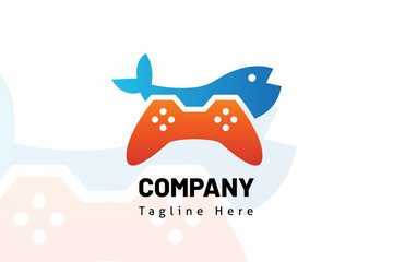 logo fish icon illustration gradient