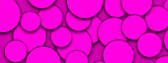 Abstract modern pink background with circles for futuristic banner concept