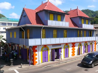 Seychelles, Indian Ocean, Mahe Island, city of Victoria, typical house