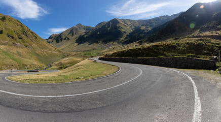 Mountain road landscape panorama