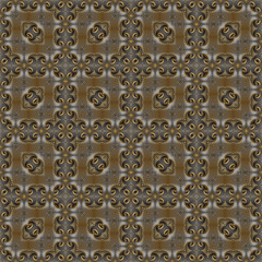 unique seamless texture, in the form of gold patterns of fractals