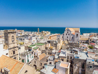 Panoramic view of Bari vecchia. Apulia, Italy. aerial view of Bari old town in a sunny day