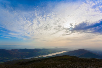 A surprising view from the top of a great mountain to the Jerte valley.