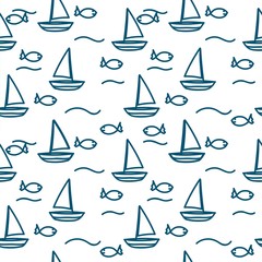 seamless pattern with nautical elements