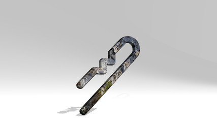 hair dress bobby pin 3D icon standing on the floor, 3D illustration for beautiful and girl