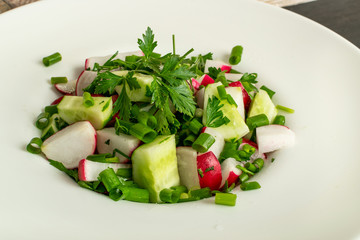 Spring Radish Salad with Cucumber or Simple Rustic Salat