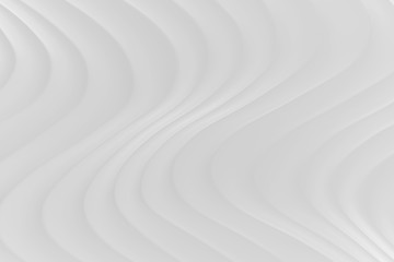 Digital silk cloth of wavy abstract backgrounds. Black and white 3D waves. Natural organic shapes.
