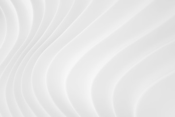 Digital silk cloth of wavy abstract backgrounds. Black and white 3D waves. Natural organic shapes.