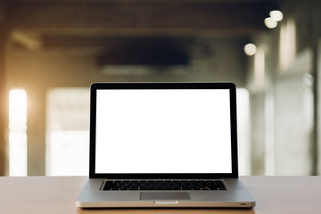 laptop with blank screen