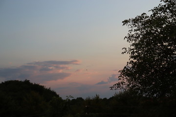 sunset in the mountains