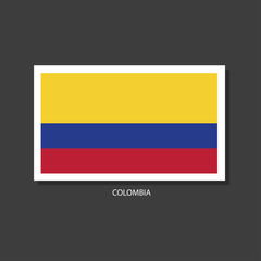 Colombia flag Vector Square Icon