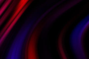 Colorful smooth lines on black background. Liquid and fluid vibrant color waves flowing in the dark. Graphic illustration for wallpaper, banner, background, card, book, cover, poster, banner, brochure