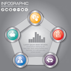 Infographic design template and business concept with 6 options, parts, steps or processes. Can be used for workflow layout, diagram, number options, web design.