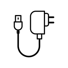 Charger, cable vector icon