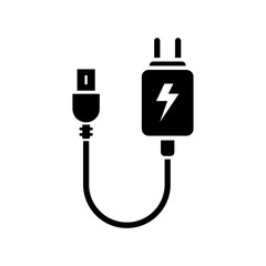 Charger, cable vector icon