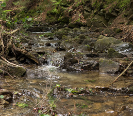 detail of cascades on a stream