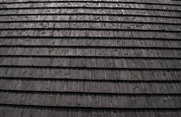 roof constructed from wood tiles