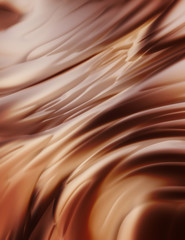 Fluid abstract background with colorful gradient. 2D illustration of modern movement.
