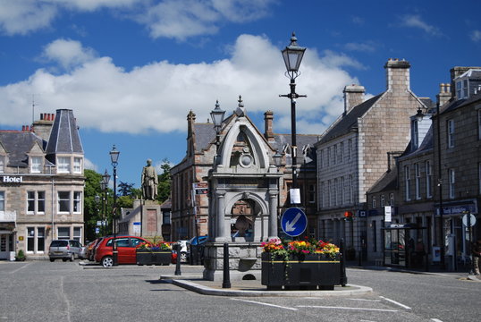 Town Centre, Huntly, Aberdeenshire, Scotland