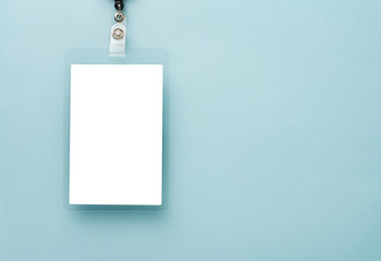 blank plastic Identification blue