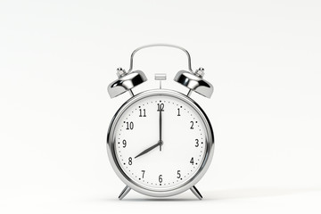 Classic alarm clock, concept of time, 3d rendering.