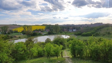 Fototapeta premium landscape with lake
