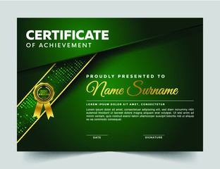 certificate template with Luxury and modern pattern,.Qualification certificate blank template with elegant,Vector illustration