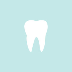 Healthy tooth icon on blue background vector illustration