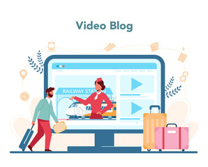 Railway conductor online service or platform. Railway worker