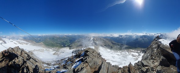 snow covered mountains