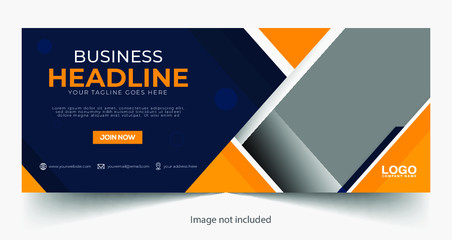 Banner design web template Set, Horizontal header web banner
