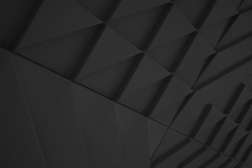 Obraz premium Geometrical shapes background. Black and white minimalist tech wall. Abstract 3D backdrop.
