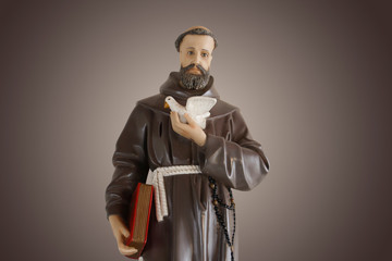 Saint Francis of Assisi catholic image - obrazy, fototapety, plakaty