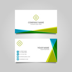Naklejka premium Editable business card with abstract shapes